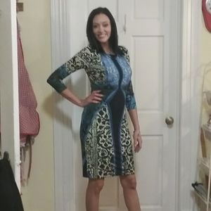 Roberto Cavalli dress sz small (42) blue black